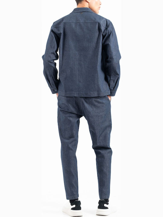 Дълъг Ръкав Overshirt Син