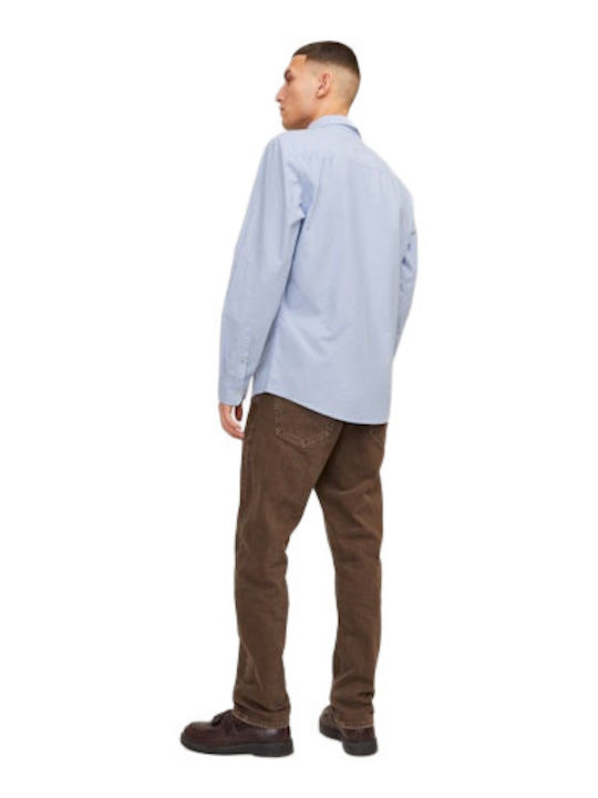 Long-sleeved Cotton Shirt Cashmere Blue