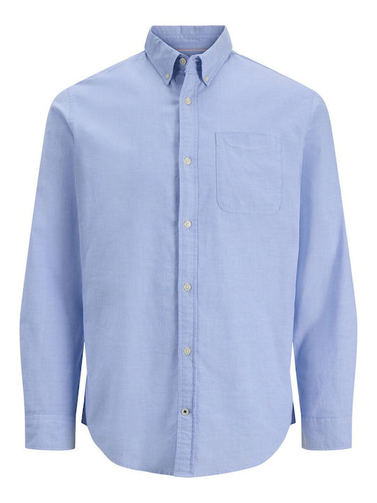Long-sleeved Cotton Shirt Cashmere Blue