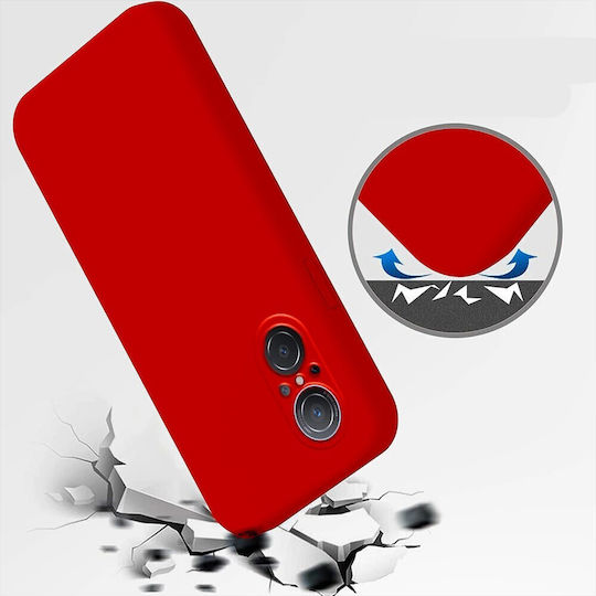 Case Huawei Nova 9 Se Flippy Liquid Silicone Microfiber Interior Shockproof Protection Red