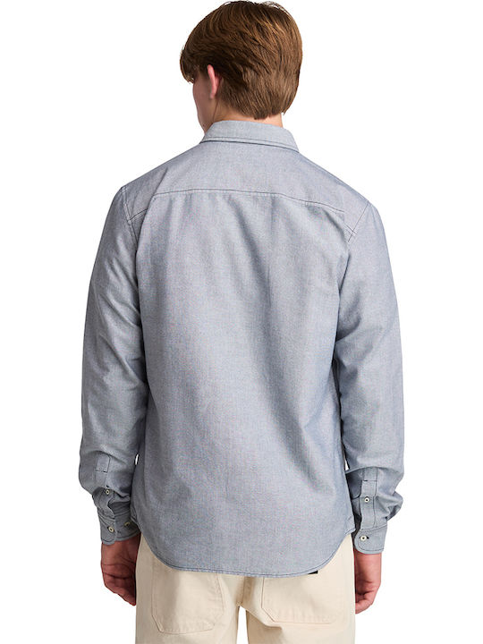 Long-sleeved Cotton Shirt Gray