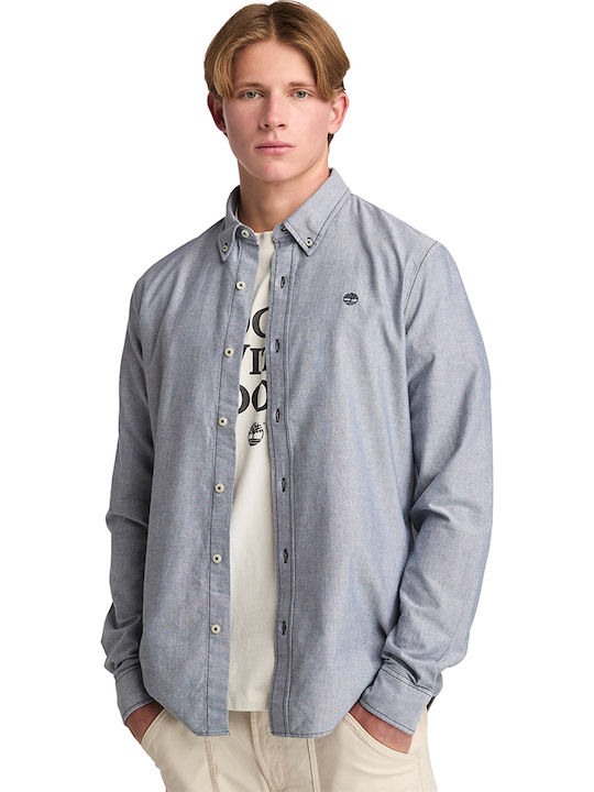Long-sleeved Cotton Shirt Gray