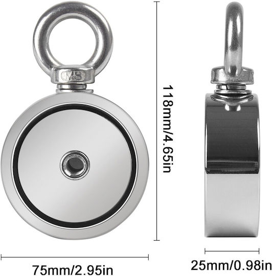 Kraft & Dele Magnet din Neodim Forță de Tragere 180kg Kraft & Dele