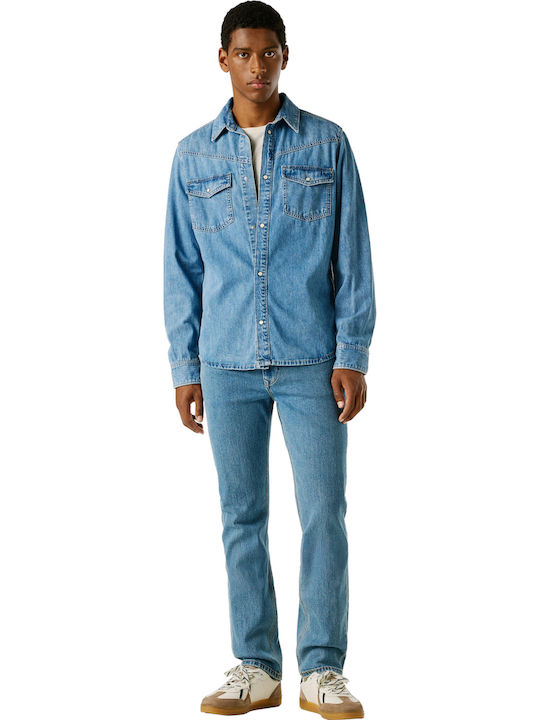 Brooks Long Sleeve Denim Shirt in Regular Fit