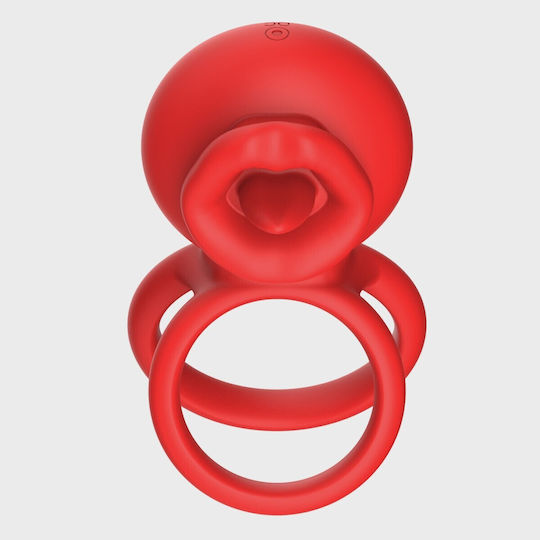 Tongue Licking Penis Ring Bluetooth Control Mobile App Silico