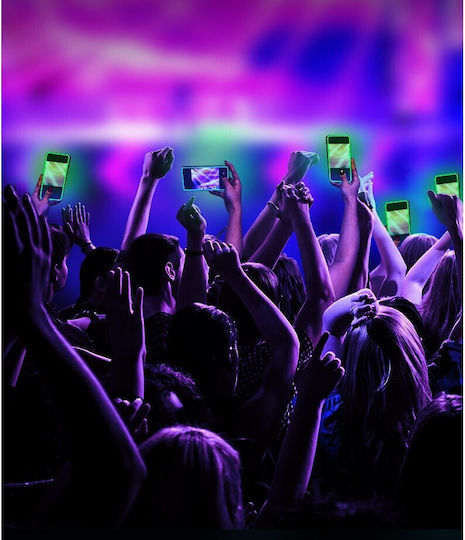 Folie Protectie Telefon Tempered Glass Apple iPhone 15 Flippy Luminous Neon Fosforescent Silicon Margine Mat Anti-Amprente Protectie Completa 9h Albastru