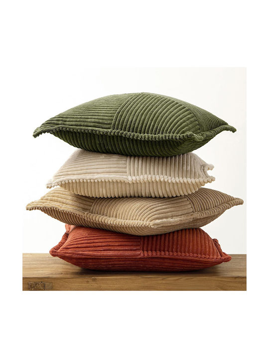 Miulee Decorative Pillow Case Made of Brown Velvet 50x50cm