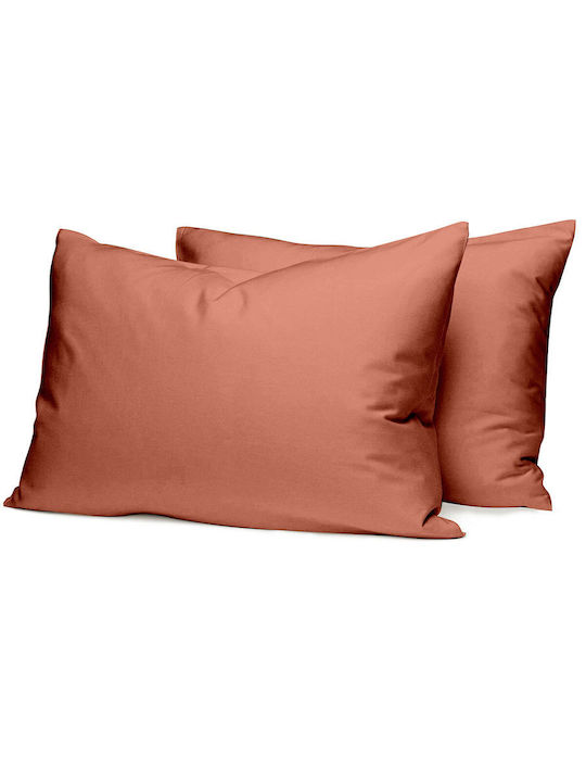 Sunshine Cotton Feelings 117 Подредба Чаршафи Двойни 200x270см Прасковени 4 Бройки