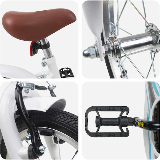 vidaXL 12" Kinderfahrrad Stadt Weiß
