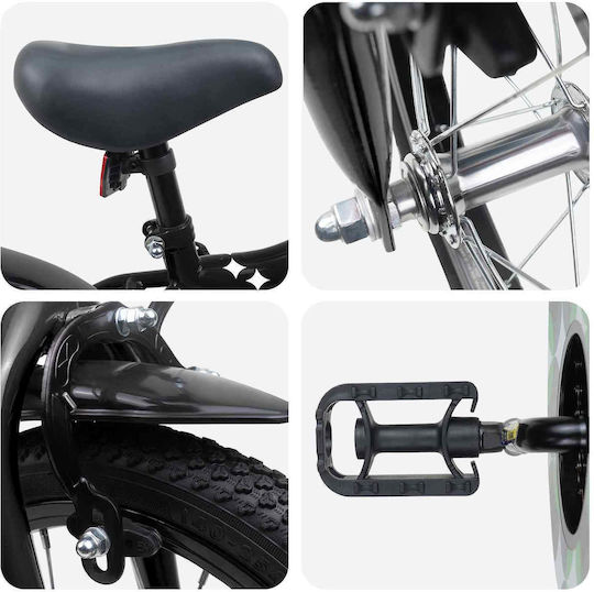 vidaXL 14" Παιδικό Ποδήλατo BMX Μαύρο