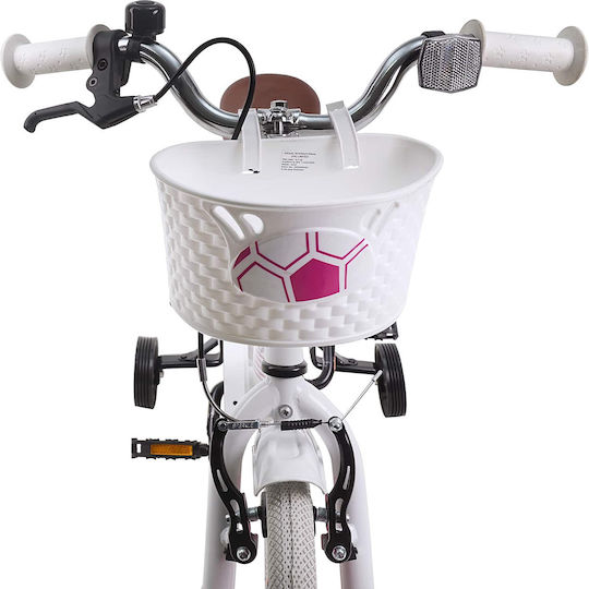 vidaXL Bicicletă Copii BMX Albă 14"