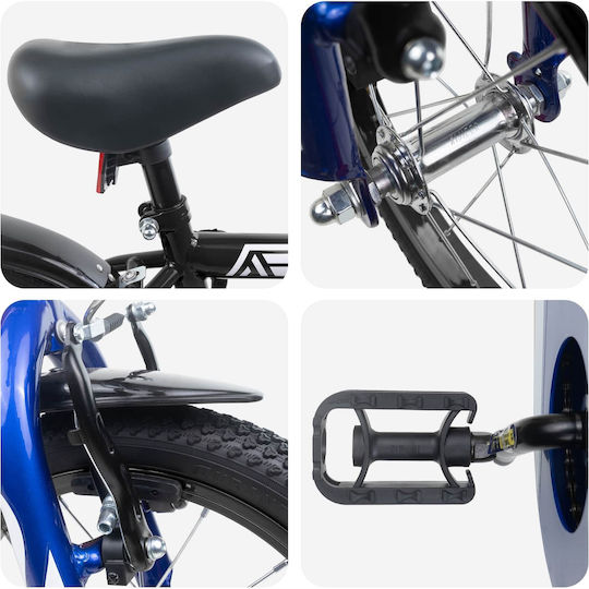 vidaXL Bicicletă Copii BMX Neagră 16"