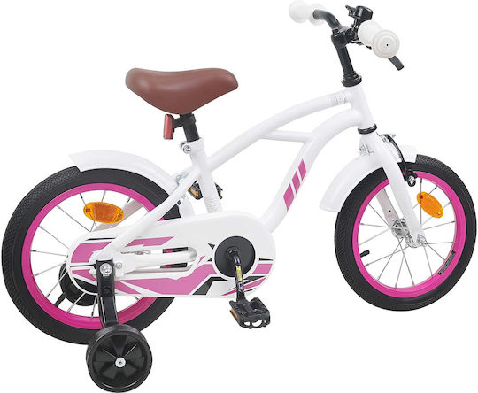 vidaXL 14" Παιδικό Ποδήλατo BMX Λευκό