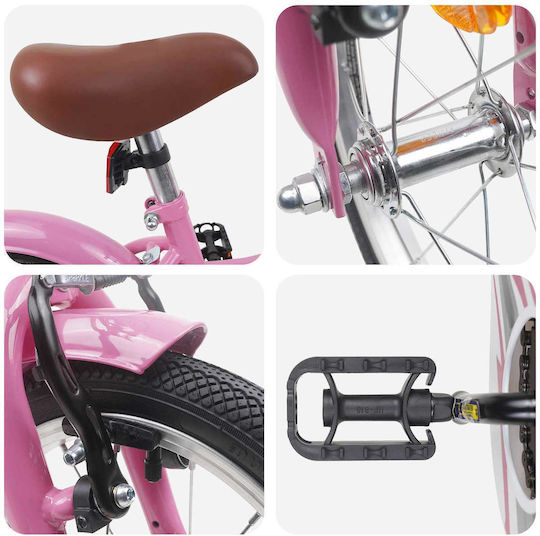 vidaXL 14" Παιδικό Ποδήλατo BMX Ροζ