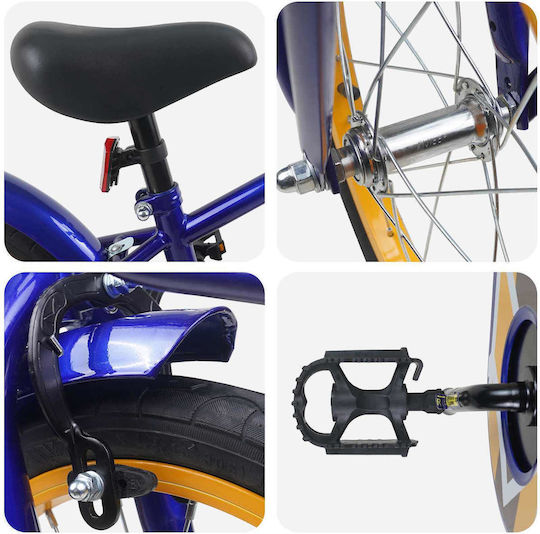 vidaXL 16" Παιδικό Ποδήλατo BMX Μπλε