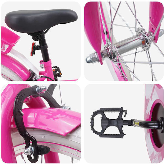 vidaXL 18" Детско Колело BMX Розово