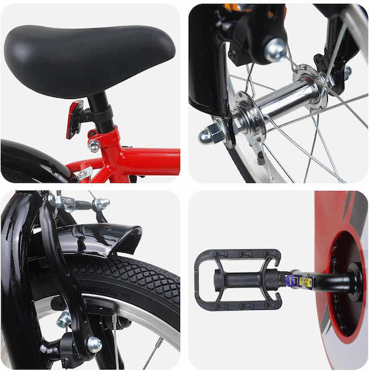 vidaXL 14" Παιδικό Ποδήλατo BMX Κόκκινο