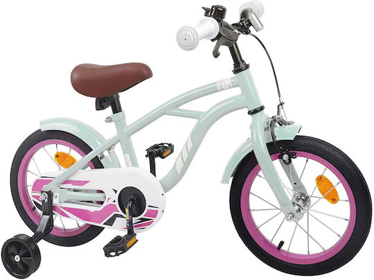vidaXL Bicicletă Copii BMX Verde 14"
