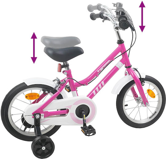 vidaXL 12 Zoll Kinderfahrrad BMX Rosa