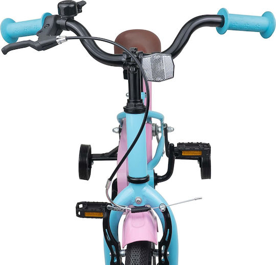 vidaXL Bicicletă Copii BMX 14" Albastru Deschis