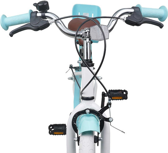 vidaXL 18" Детско Колело BMX Бяло