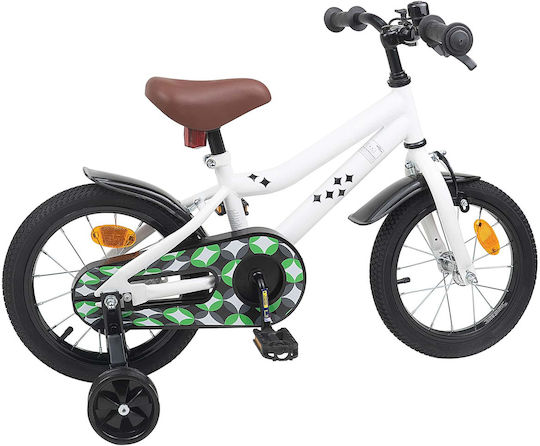 vidaXL 14" Детско Колело BMX Бяло