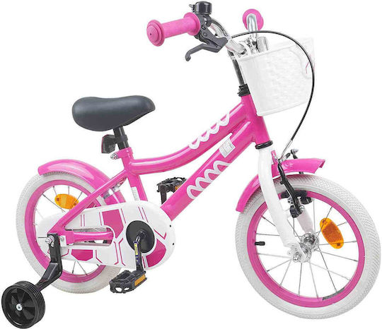 vidaXL Bicicletă Copii BMX 14" Roz
