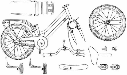 vidaXL 14" Kinderfahrrad BMX Rosa