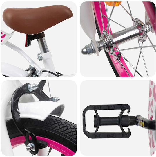 vidaXL 14" Παιδικό Ποδήλατo BMX Λευκό