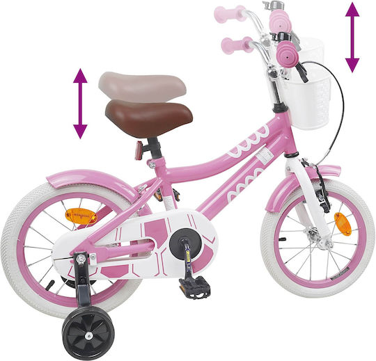 vidaXL 14" Παιδικό Ποδήλατo BMX Ροζ