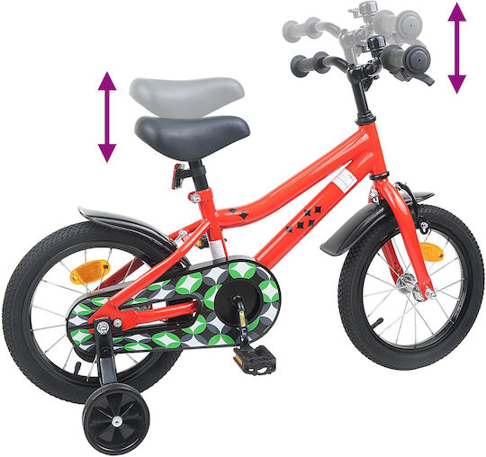 vidaXL 14" Παιδικό Ποδήλατo BMX Κόκκινο