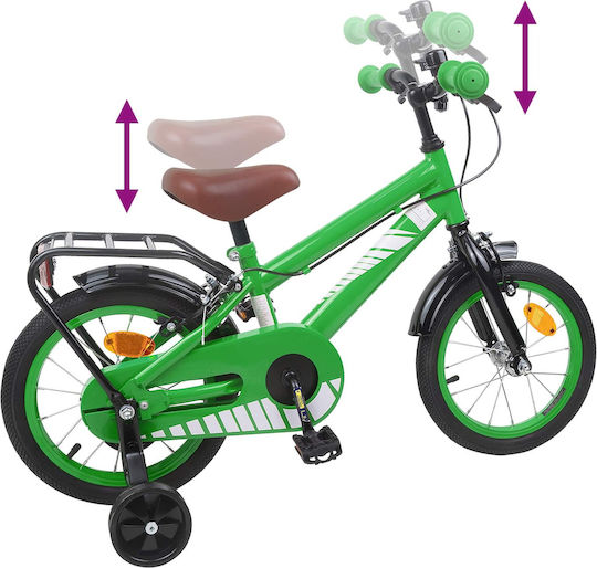 vidaXL Bicicletă Copii BMX Verde 12"