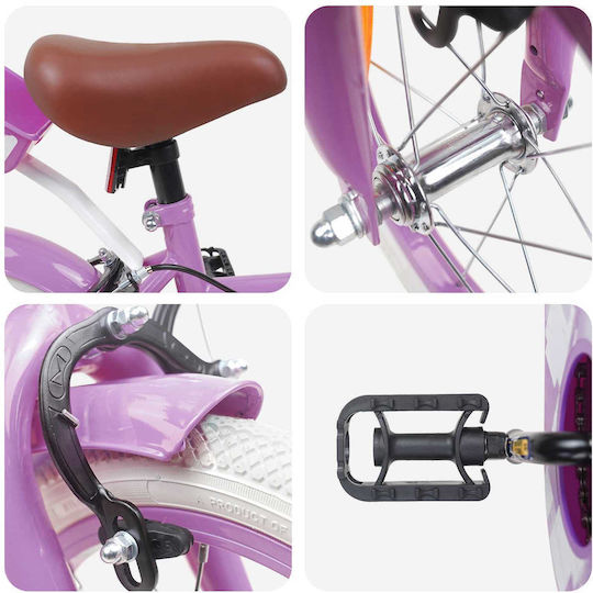 vidaXL 16 Zoll Kinderfahrrad BMX Lila