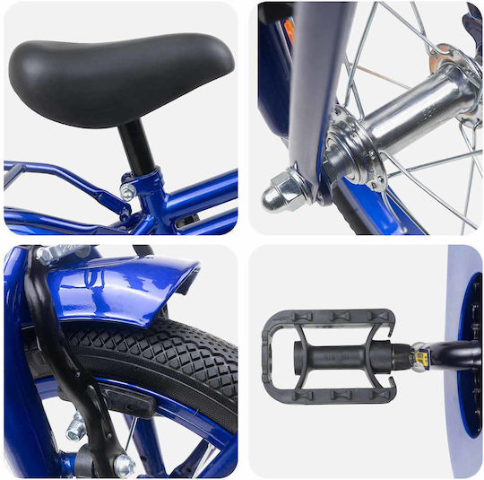 vidaXL 12" Kinderfahrrad BMX Blau