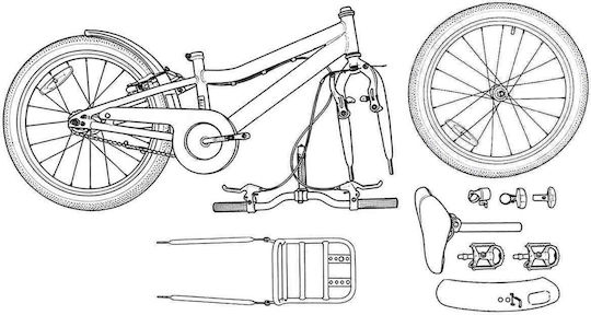 vidaXL Bicicletă Copii BMX 18" Roz