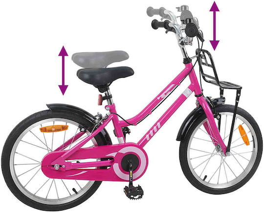 vidaXL Bicicletă Copii BMX 18" Roz
