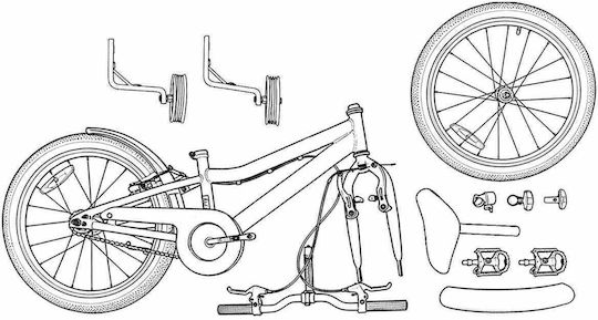 vidaXL Bicicletă Copii BMX 14" Roz