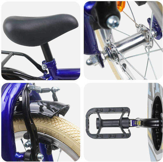 vidaXL 14" Παιδικό Ποδήλατo BMX Μπλε
