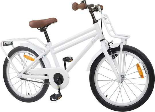 vidaXL Bicicletă Copii BMX Albă 20"