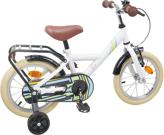 vidaXL Bicicletă Copii BMX Albă 14"