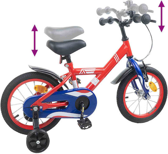 vidaXL Bicicletă Copii BMX 14" Roșie