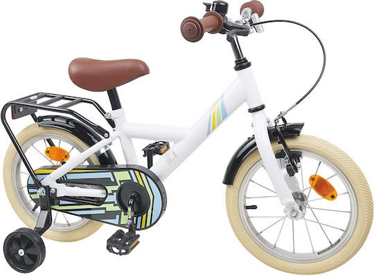 vidaXL Bicicletă Copii BMX Albă 14"