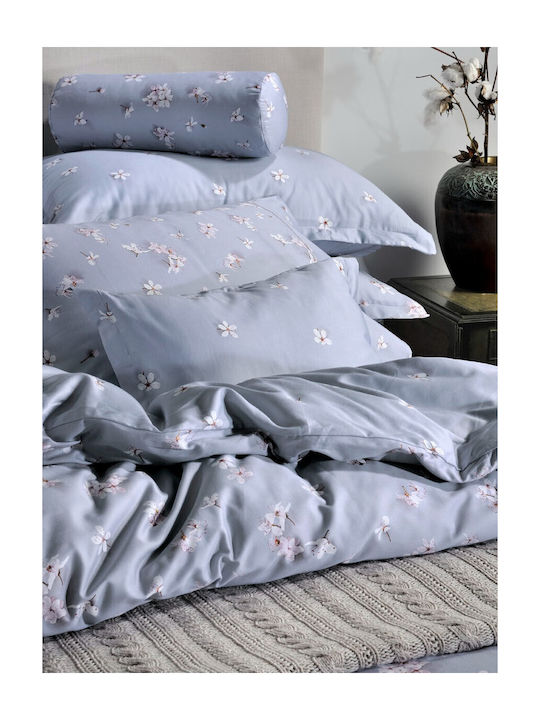 Down Town Home Jasmine Bed Sheets Set King Size 270x245cm White 4 Pieces