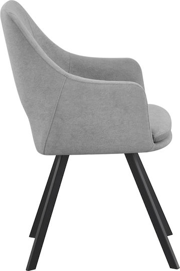 Nordo Ess- und Küchenstühle Metallisch Grau 2Stücke 56x58x85cm