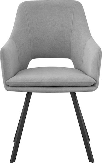 Nordo Ess- und Küchenstühle Metallisch Grau 2Stücke 56x58x85cm