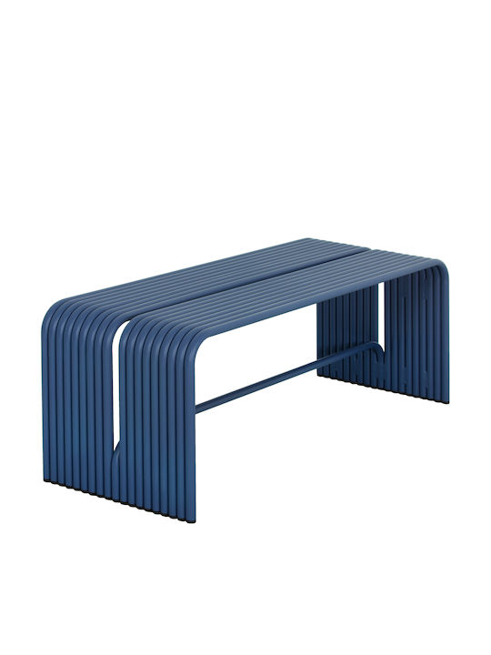 Intrepid Outdoor Bench Metallic Blue 105.5x38x42cm