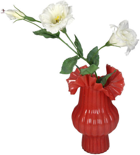 Βάζο Γυάλινο Κόκκινο 14x14xΥ25cm