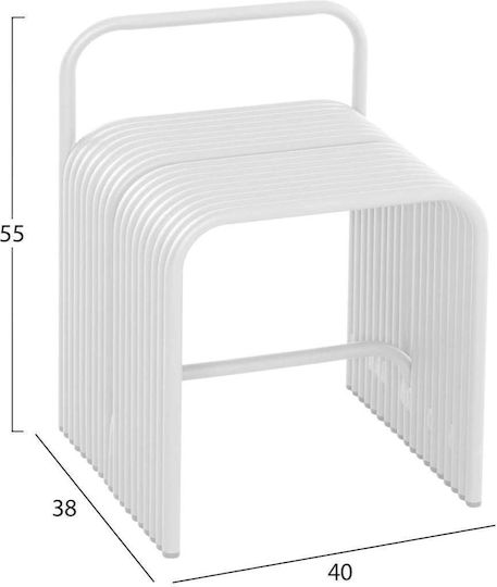 Living Room Stool White 40x38x55cm Living Room Stool White 40x38x55cm