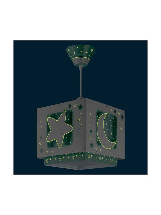 Ango Moonlight Single-Light Kids Ceiling Light Pendant Plastic E27 Green
