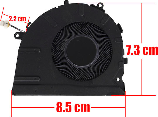 Ανεμιστηράκι Laptop Cpu Cooling Fan Hp Probook 440 G11 445 G11 460 G11 465 G11 640 G11 645 G11 660 G11 665 G11 N96441-001 P00707-001 N96442-001 P00708-001 15w 0.5a 4pin Κωδ.81679